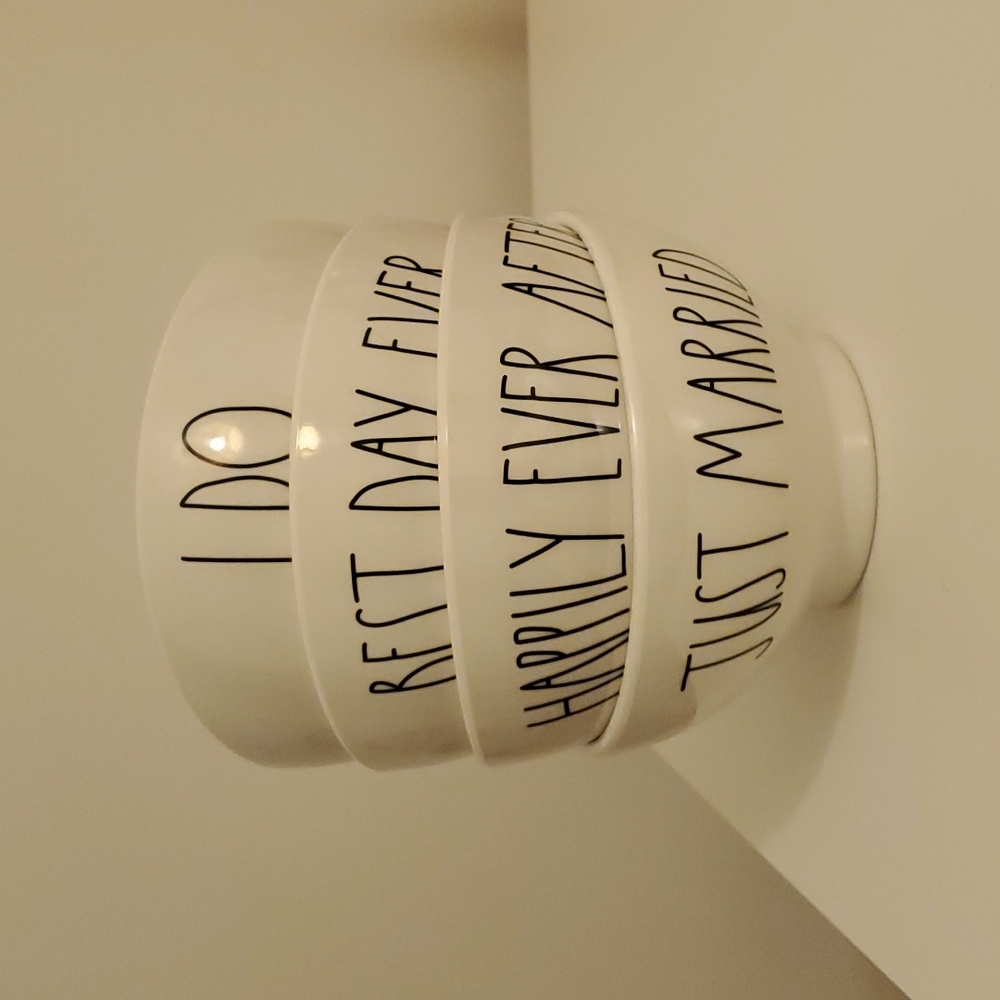 Rae Dunn Wedding Bowls - Just Married, I Do, Happily Ever After, Best Day Ever
